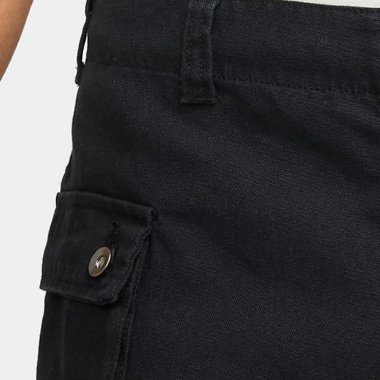Nike Solid Color Brand Logo Pocket Button High Waist Athletic Training Shorts Men Shorts Black FJ7137-010