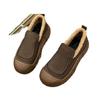 Fleece warm thick-soled fluffy shoes for women in the autumn and winter of 2025, new outer cotton shoes, one pedal, casual Doudou shoes