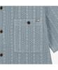Noseupeiseu Nh8Ss08B Men'S Crochet Short Sleeve Shirt Blue Gray