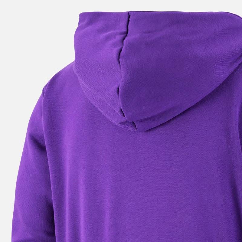 Jordan Los Angeles Lakers Pullover Hoodie With Drawstring In Relaxed Fit Men Tops Purple DB1527-504