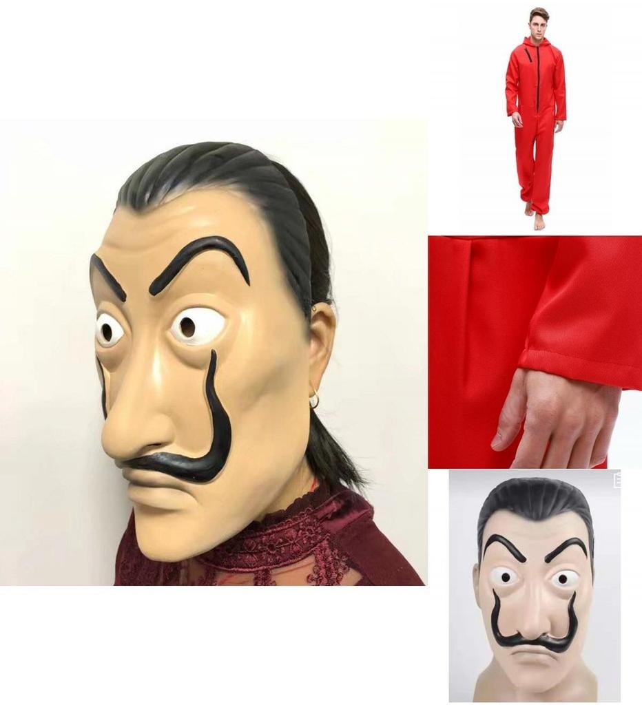 Tuta Elegante Salvador Dalí La Casa di Carta e Maschera per Bambini e Adulti