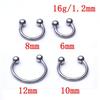 Stainless Steel Horseshoe Septum and Lip Ring Piercing Jewelry