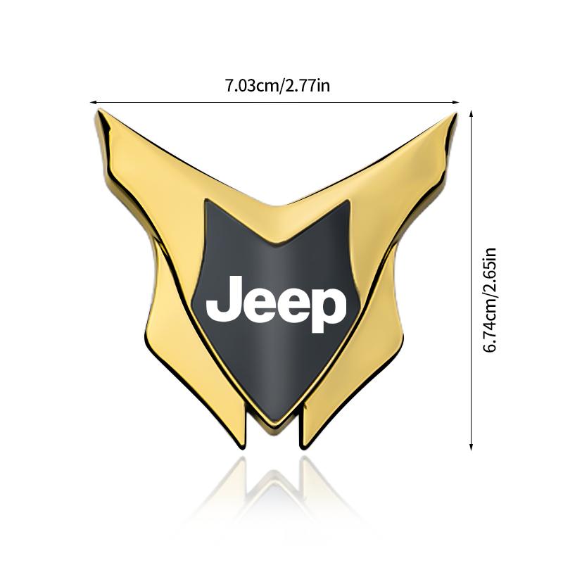 Car Metal Shield Emblem Car Side Fender Body Trunk Badge Sticker For Jeep Renegade Wrangler Cherokee Compass Patriot Accessories