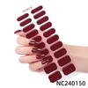 Hot Sell Custom Logo HEMA-Free Gel Polish Nail Stickers New Solid Color Styles Semi Cured Gel Nail Wraps 20 Gel Nail Strips