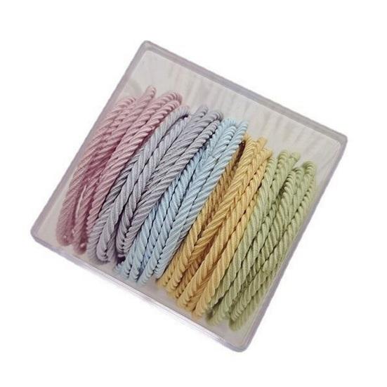 50Pcs Elastic Hair Ties No Damage Simple Stylish Ponytail Holders Thin Thick Hair Accessories for Girls