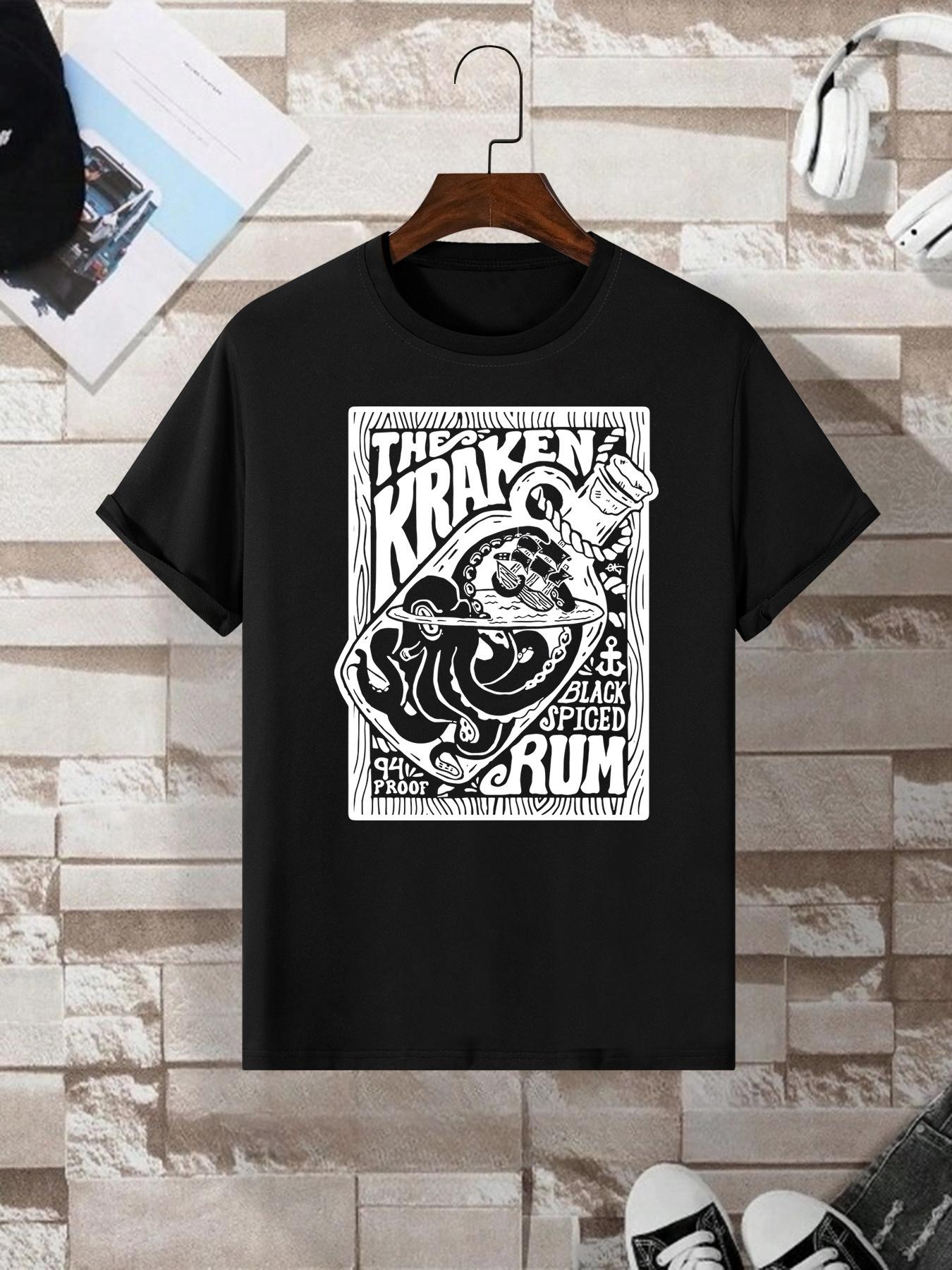 Kraken Black Spiced Rum Graphic T-Shirt- Soft M