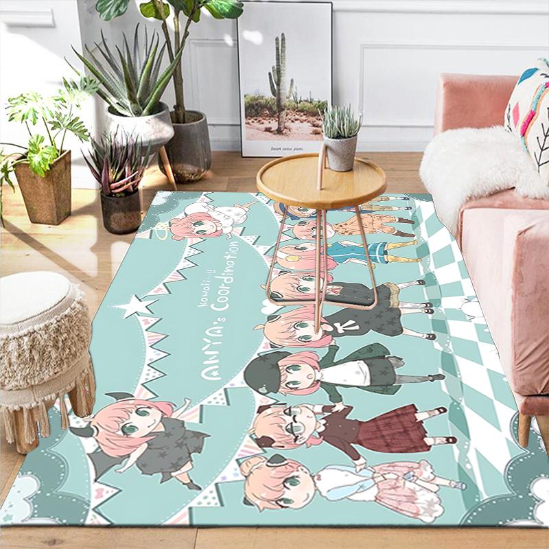 1Pc Anime Characters Rug, Office Carpet Indoor Outdoor Doormat, Non-Slip, Comfortable, Living, Christmas Halloween, Xmas Gift Y1957