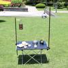 Black Portable Aluminum Alloy Folding Light Bracket Stand Outdoor Camping Table Lamp Pole