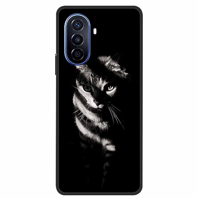 For Huawei Nova Y70 Plus Case Wolf Black Silicone Soft Phone Case For Huawei Nova Y70 Back Cover Case NovaY70 Y 70 Funda Coque