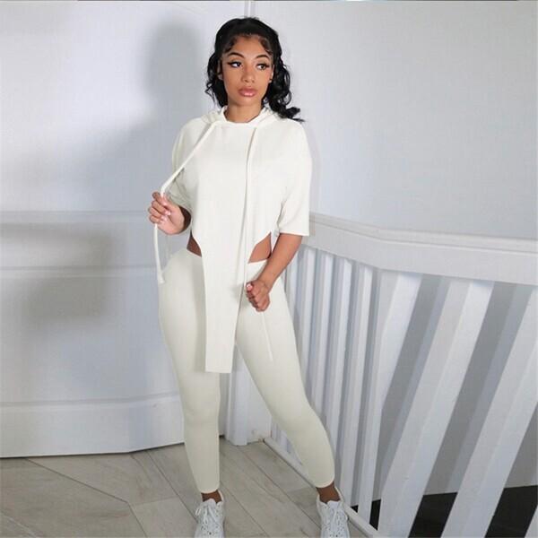 Hipster Versión Larga Dos Piezas Pan Set Mujeres Moda O-Cuello Suelto  Fitness Sporty Work Out Streetwear Active Female Outfit comprar a buen  precio — entrega gratuita, reseñas reales con fotos — Joom