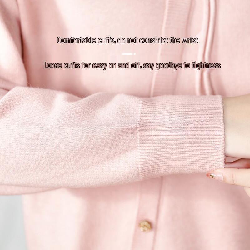 Yuzhaolin Women's V-Neck Faux-Two-Piece Knit Cardigan for Mature Women