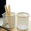 Metal Hollow Pen Pencil Holder Vase Pot Tidy Stationery Storage Desk Container