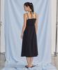 CITYBREEZE New Nylon Ribbon Strap Long Dress_Black