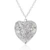 1PC Love Heart DIY Photoframe Openable Necklace Charm Vintage Necklace Pendant Photo Picture Locket Carved Heart