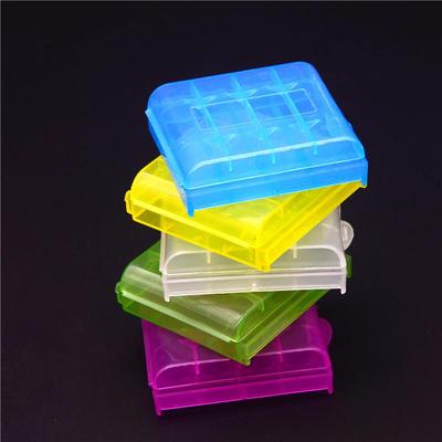 Battery Storage Box for No. 5, No. 7, AA, AAA, 14500 Batteries - Transparent, Dustproof with Slots.