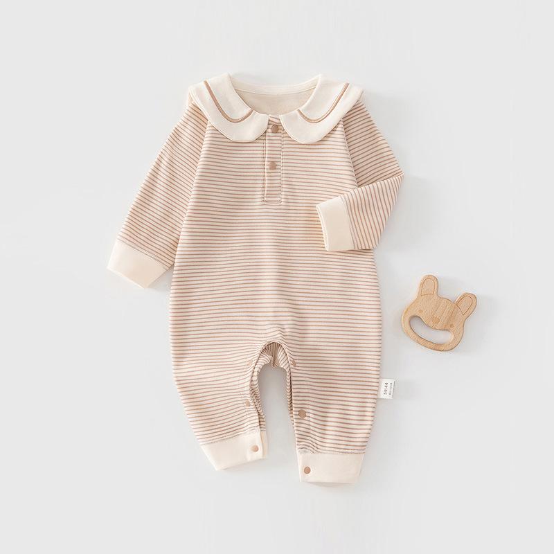 Tagless Unisex Baby Bodysuit Pajamas - Spring & Autumn Style for Outdoor Crawling
