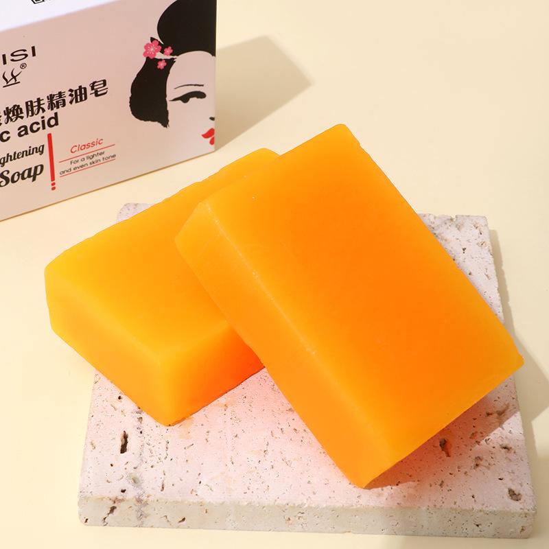 Kojisäure & Glutathion Ätherisches Öl Handgemachte Seife - Reinigend & Feuchtigkeitsspendend, 80g