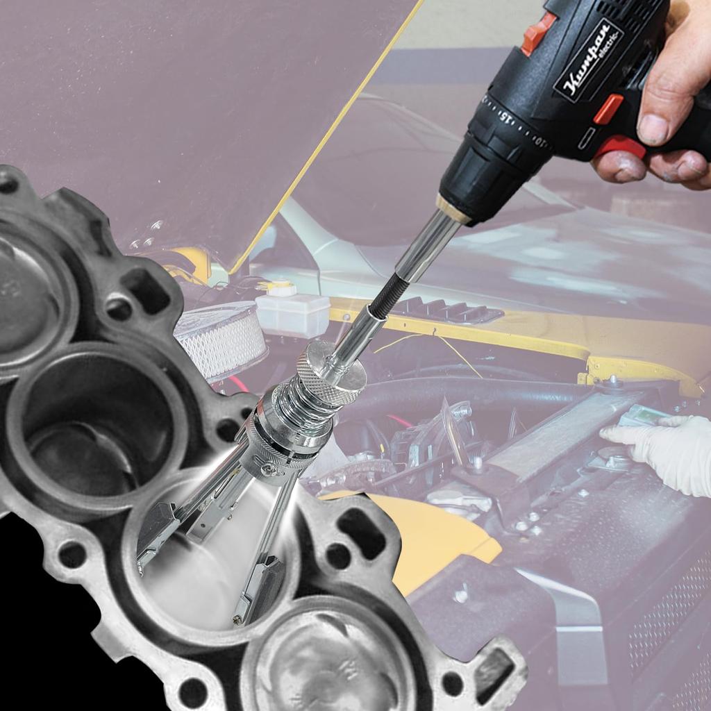 Socpuro Bremszylinder-Honwerkzeug und 3-Zoll-Zylinder-Honwerkzeug mit Schleifmittel für Rost an der Zylinderinnenwand von Autos, 3 Auto-Hon-Profi-Werkzeugsatz,