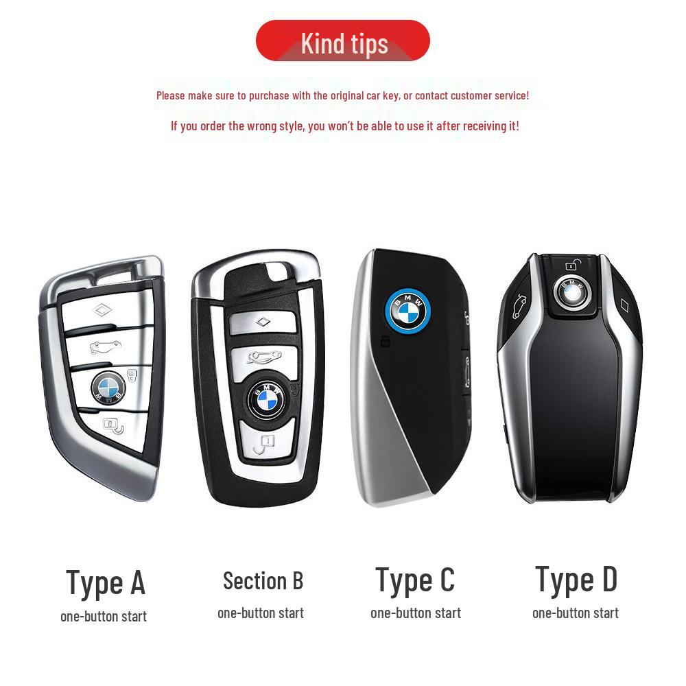 BMW Key Case - Carbon Fiber Shell for X3, 3 Series, 1 Series, 5 Series, X5, 7 Series, 325Li, 525, 530.