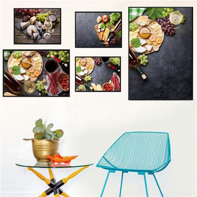 Gemüse, Obst, gesunde Küche, Lebensmittel, Leinwandmalerei, Greap, Käse, Poster, Drucke, Wandkunst, Bilder, Restaurant, Esszimmer, Dekor