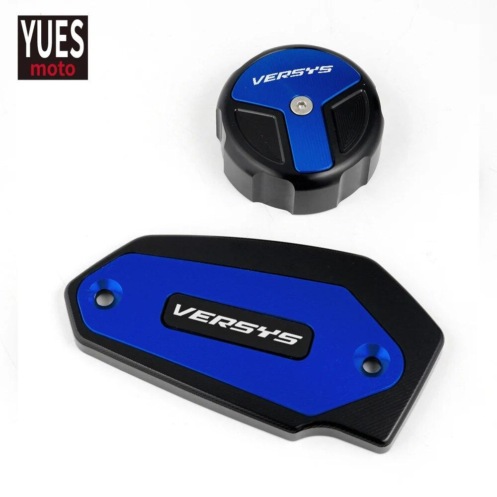 Motorcycle Accessories CNC Front & Rear Brake Fluid Cylinder Master Reservoir Cover Cap For Kawasaki VERSYS 650 1000