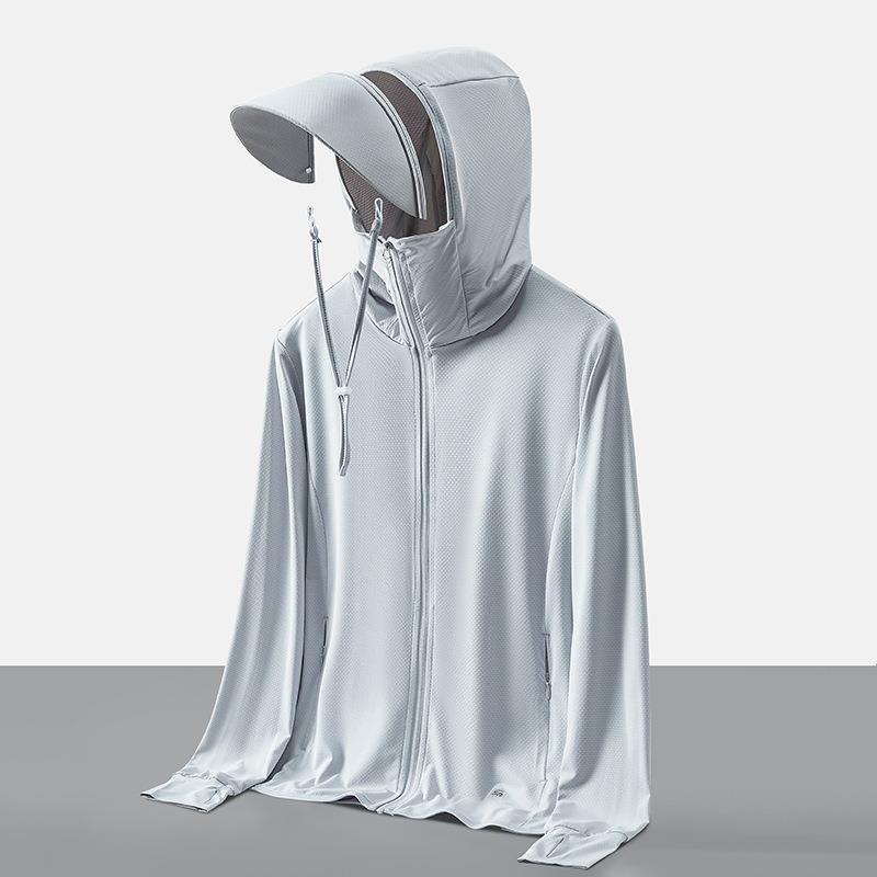 Women's UPF 50 Sun Protection Clothing: New Summer Style, Large Brim, Elastic Fit, Ice Silk Men's Skin Fabric.