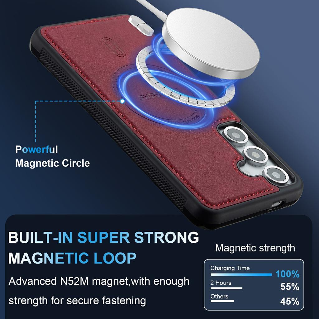 LC.IMEEKE L6 For Samsung Galaxy A37 5G Magnetic Case PU Leather Coated PC TPU Phone Cover