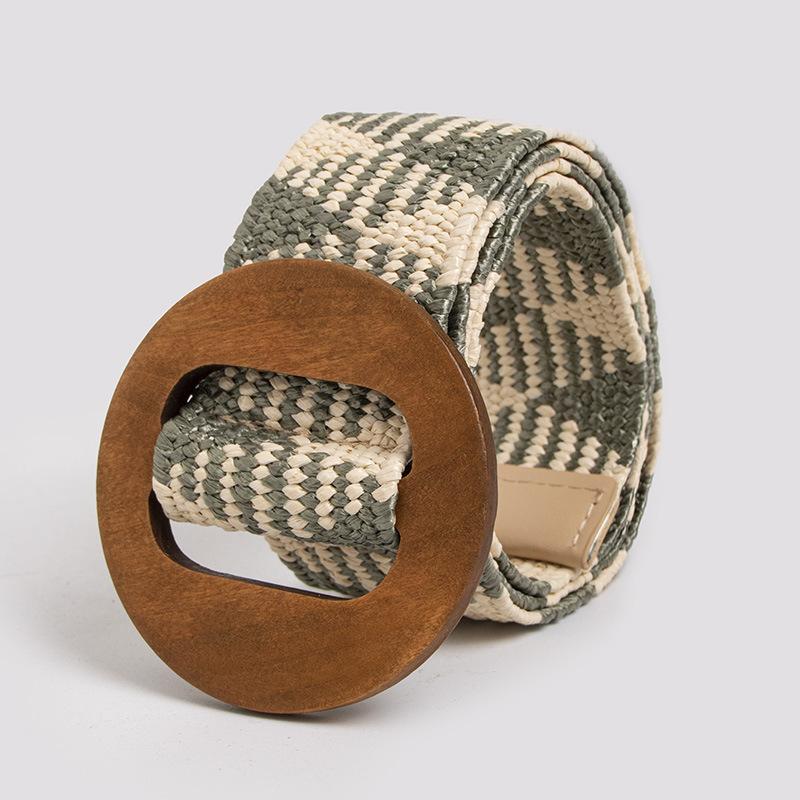 

Богемный пояс Пояс из травы PP Плетеный пояс Женский универсальный декоративный эластичный пояс 100cm