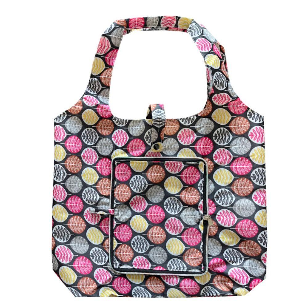 Fashion Various Prints Folding Shopping Bags Nylon Large Capacity Portable Handbag Reusable Travel Essential Shoulder Bags