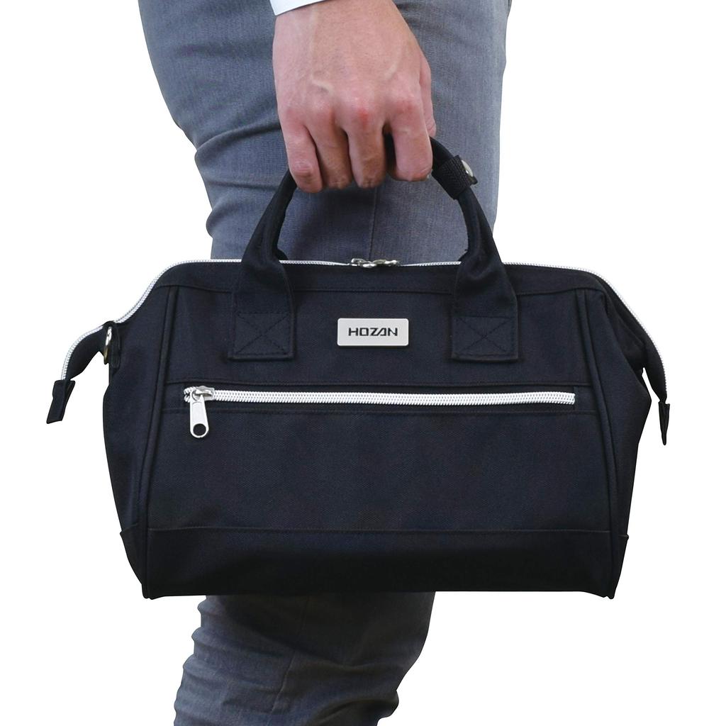 HOZAN Tool Boston Classic with Inner for Carrying Tools and Other Bag, Type, Black, Pocket, Items, B-713