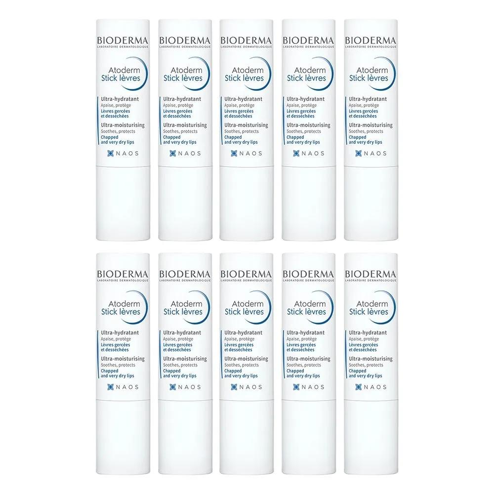Bioderma Atoderm Stick Levres Lip Balm 4g 10-Pack Set