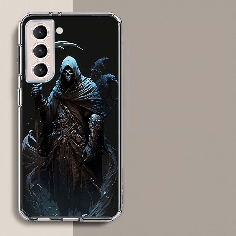 Death Grim Reaper Skull Phone Case For Samsung Galaxy S25 Edge S24 S23 FE S21 S20 S10 Plus S22 S26 Ultra Cover Clear Cases TPU C