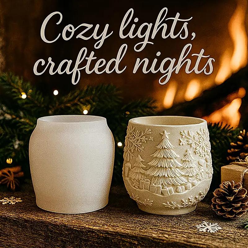 Large Christmas Silicone Mold, Suitable For Making Flower Pots, Candles, Storage Boxes - Non-sticky Soft Reusable DIY Mold