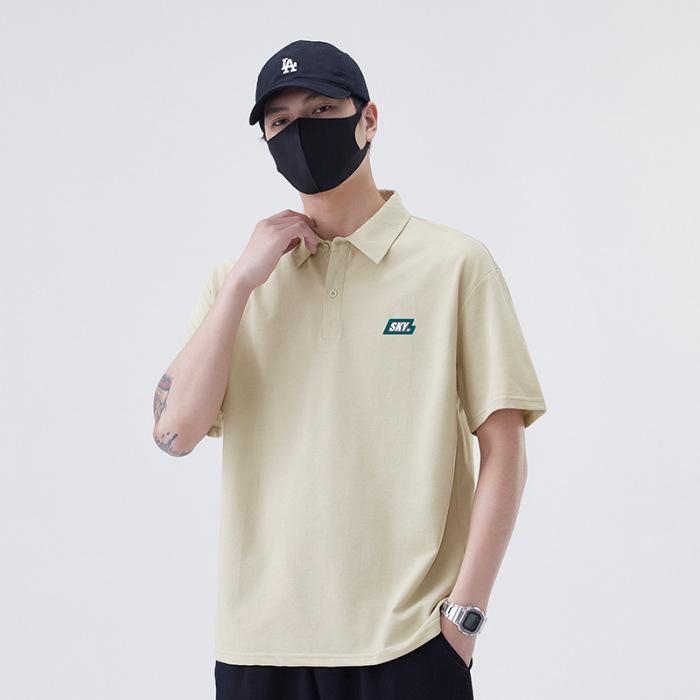 Latest Summer T-shirt Relaxed Fit Lapel Short-sleeved POLO Blouse T-shirt