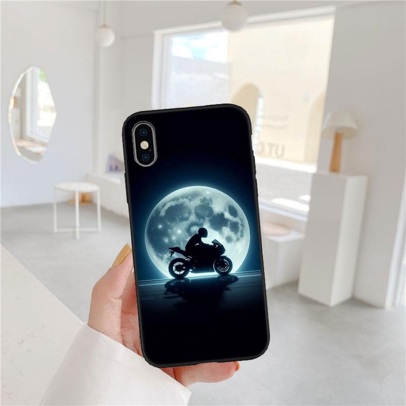 LO95 Motorcycle Racing Soft Shell Phone Case for iPhone SE X XS XR 11 16E 17 Pro Max Air 8 7 6 6s Plus