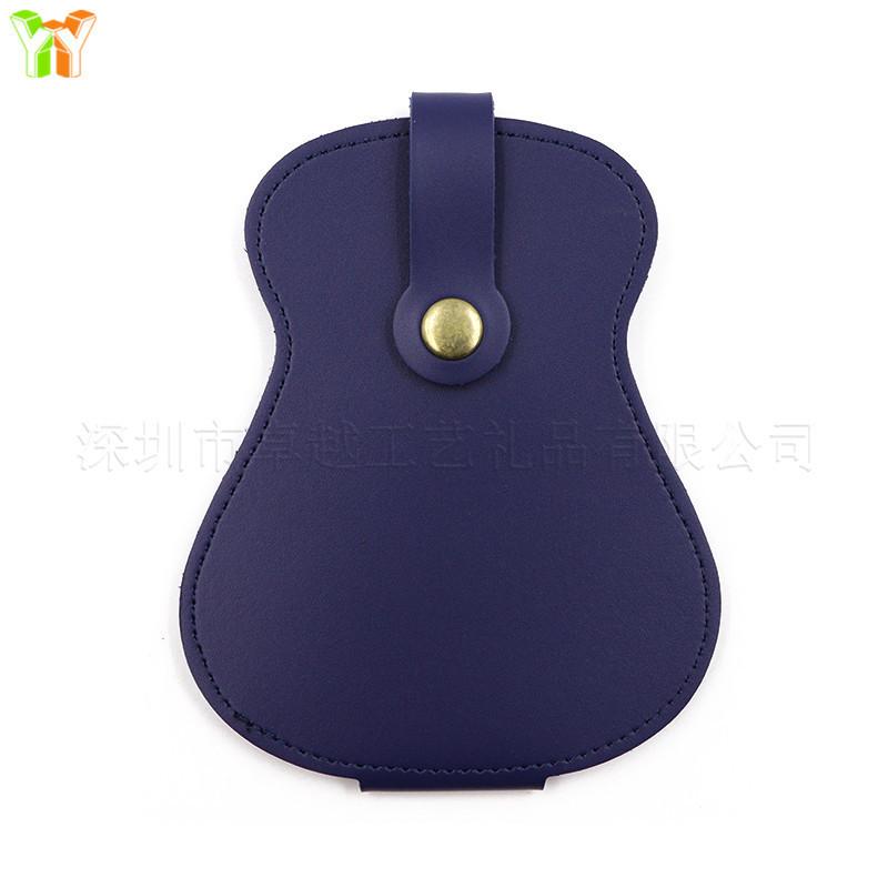 Leather Embroidered Paddle Bag Large Capacity Guitar Paddle Storage Bag Folk Guitar Paddle Box
