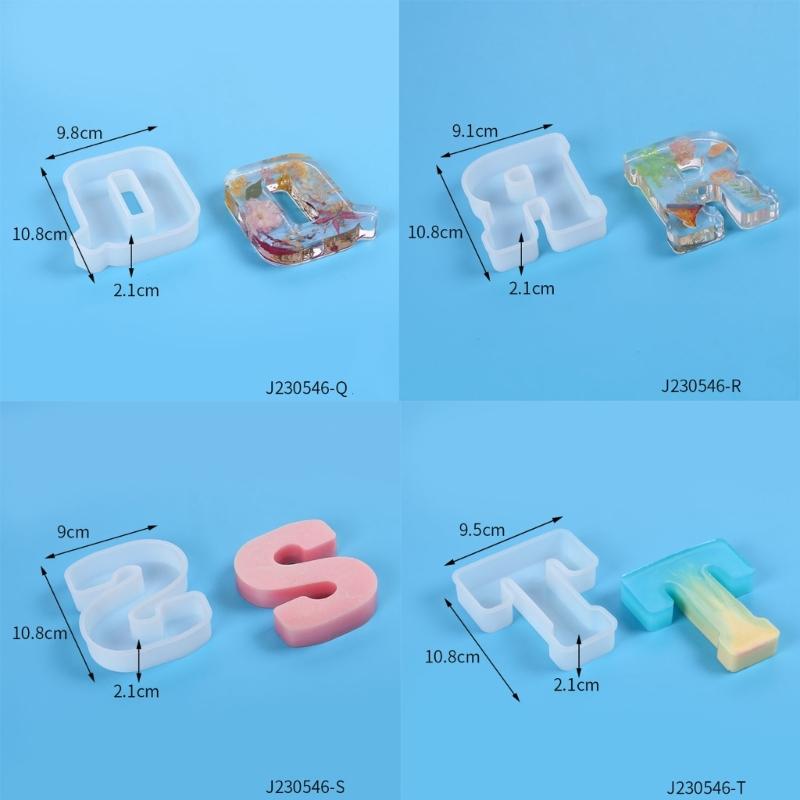 Alphabet Silicone Casting Mould Resin Letter Mold Keychain Pendant Capital Table Ornament Epoxy Mold DIY Jewelry Craft