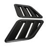 2 Pcs Engine Hood Air Vent Cover ABS Front Upper Bonnet Hood Air Outlet Grille Replacement for Ford Carbon Fiber Style