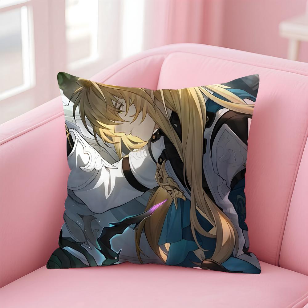 

LLucha Star Rail Game Character Cushion Cover Pillowcase Short Plush Invisible zipper Room Sofa Cushion Cover 30X30cm