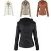 Stupenda Giacca con Cappuccio in Pelle da Donna Parka Sottile Perfetta per l'Abbigliamento Invernale