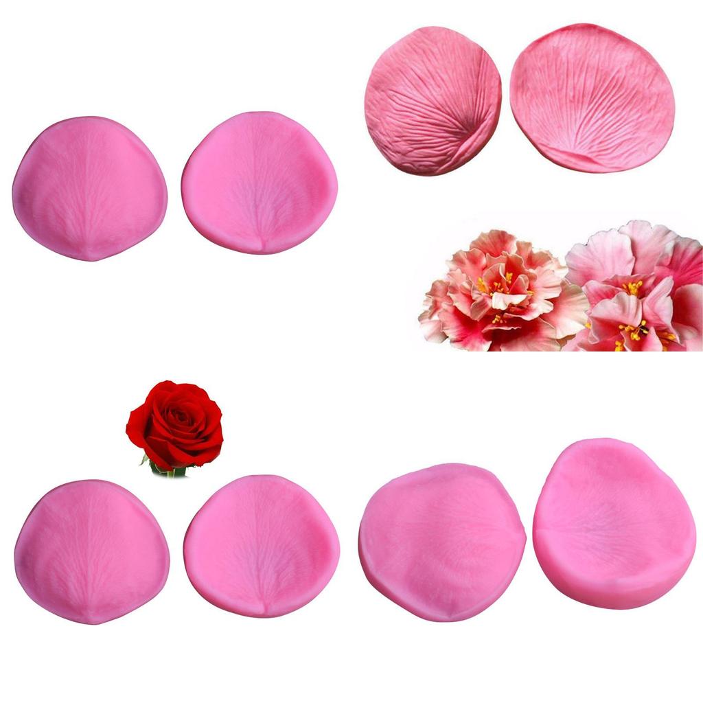 Flexible Silicone 3d Rose Petal Flower Veiner Mold Perfect For Gum Paste Art