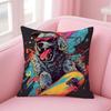 Retro Style Trendy Artistic Dog Pattern Cushion Cover Linen Pillowcase Cover Soft Decor for Sofa Home Room