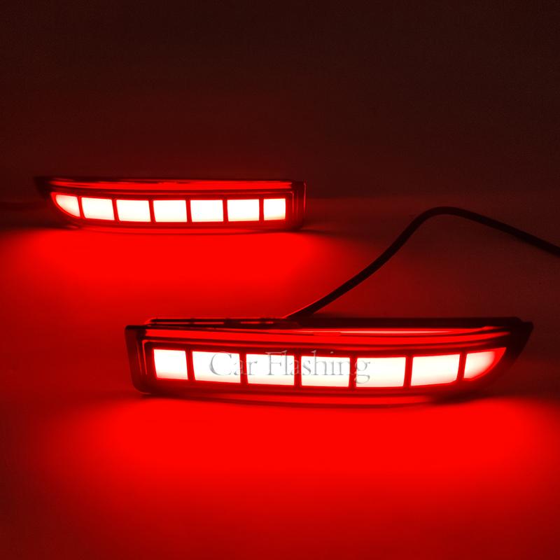 Car LED Rear Bumper Reflector Lights For Toyota RAV4 2006-2012 For PREVIA Alphard 2010-2012 Brake turn signal lamp