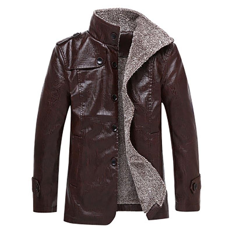 Mens Clothing Sheep Artificial Leather Coat Winter Parka Fur Long Plush Thick Oversize Sheepskin Jackets for Man
