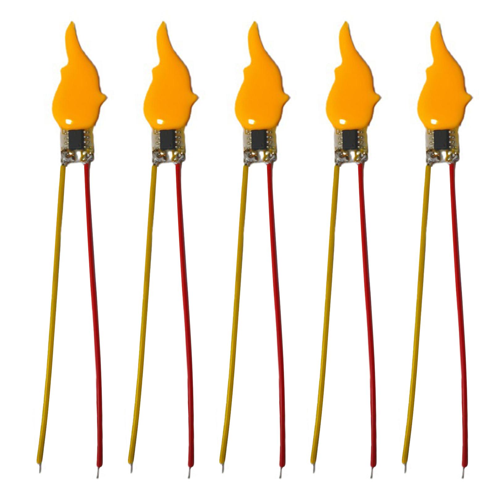 

3/5/10PCS Flame Light Bulbs 2200K Diode 3V LED Flame Effect Light Bulb Flame LED Filament for Halloween Christmas Decor