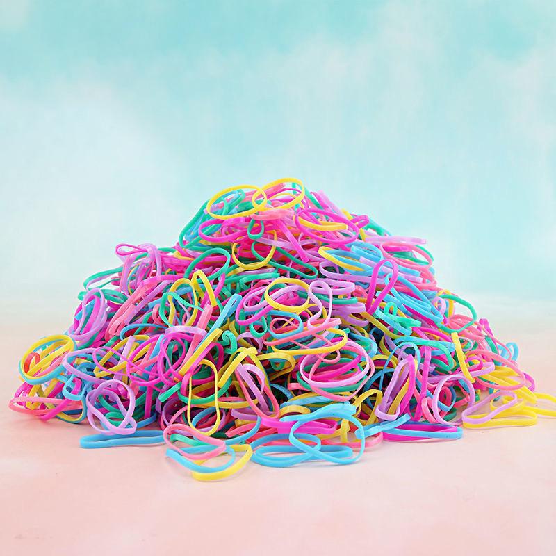 

Одноразові Високоеластичні Гумки для Волосся для Дівчаток - Потовщені Гумки для Кісок та Простих Зачісок