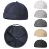 Retro Brimless Docker Cap Quick Drying Melon Skin Caps Casual Skullcap  Unisex