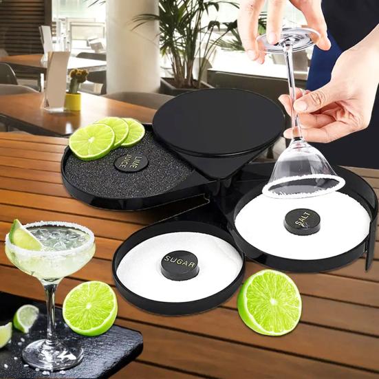 Plastic Salt Edge Box Three Layers Salt Dipper Sugar Juice Seasoning Box Smooth Inner Wall Salt Dipping Tool