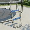 Trampolinleiter, 32/63 cm, 2 Stufen, Einstiegsleiter, Trampolinleiter bis 150 kg mit verzinktem Stahlrahmen, blau