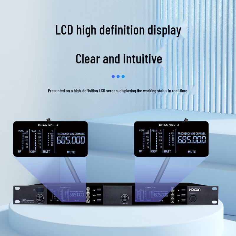 HDCON HT-D820LJ Wireless Dual Lapel Microphone System (CN version)